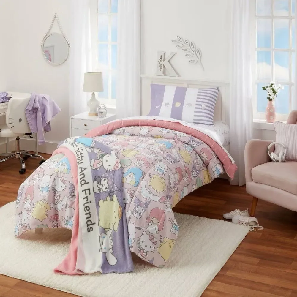 Hello Kitty Twin Comforter Sanrio Kids Bedding Set